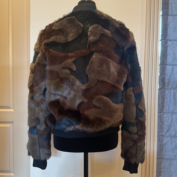 Marrakech Faux Fur Bomber Jacket, size Small - Picture 6 of 10